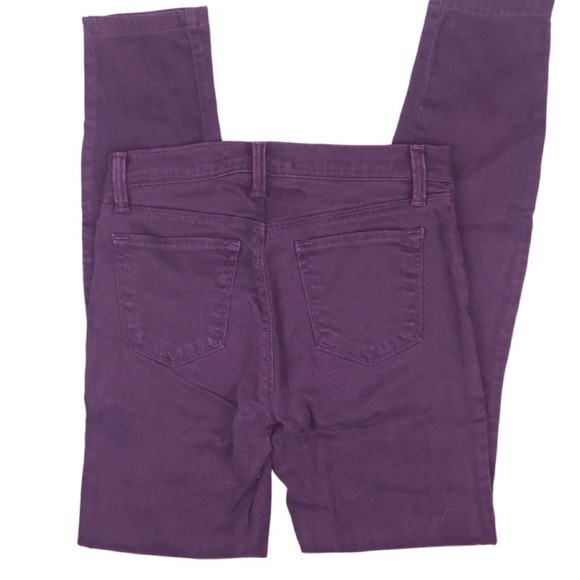 J Brand Women’s Super Skinny Dark Plum Purple Classic Denim Tight Zip Fly Jeans - Picture 8 of 16
